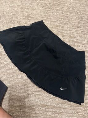 Nike Black Tennis Skirt with White Swoosh